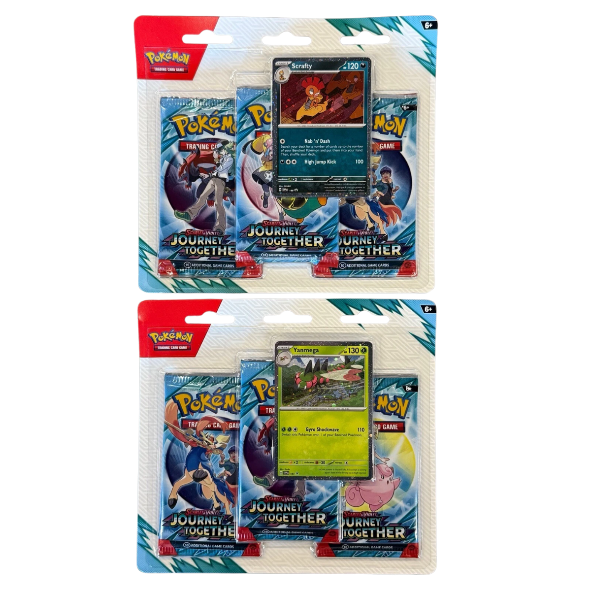 Pokemon Journey Together SV09 3-Pack Blister Set of 2 PokeKingShop Pokemon Journey Together SV09 3-Pack Blister Set of 2 PokeKingShop