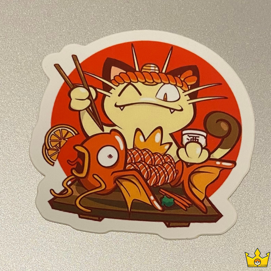 Meowth Sushi Bar Sticker