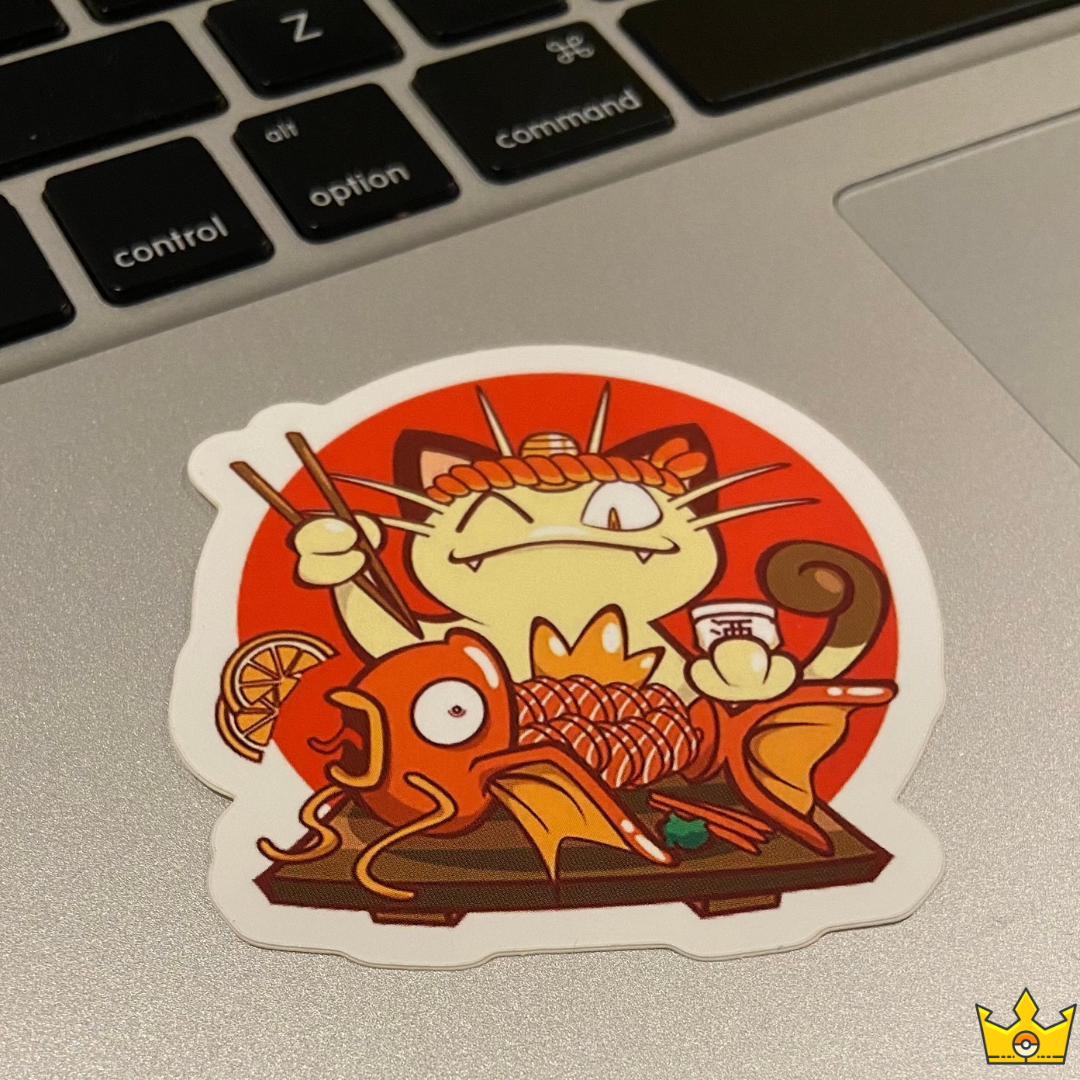 Meowth Sushi Bar Sticker